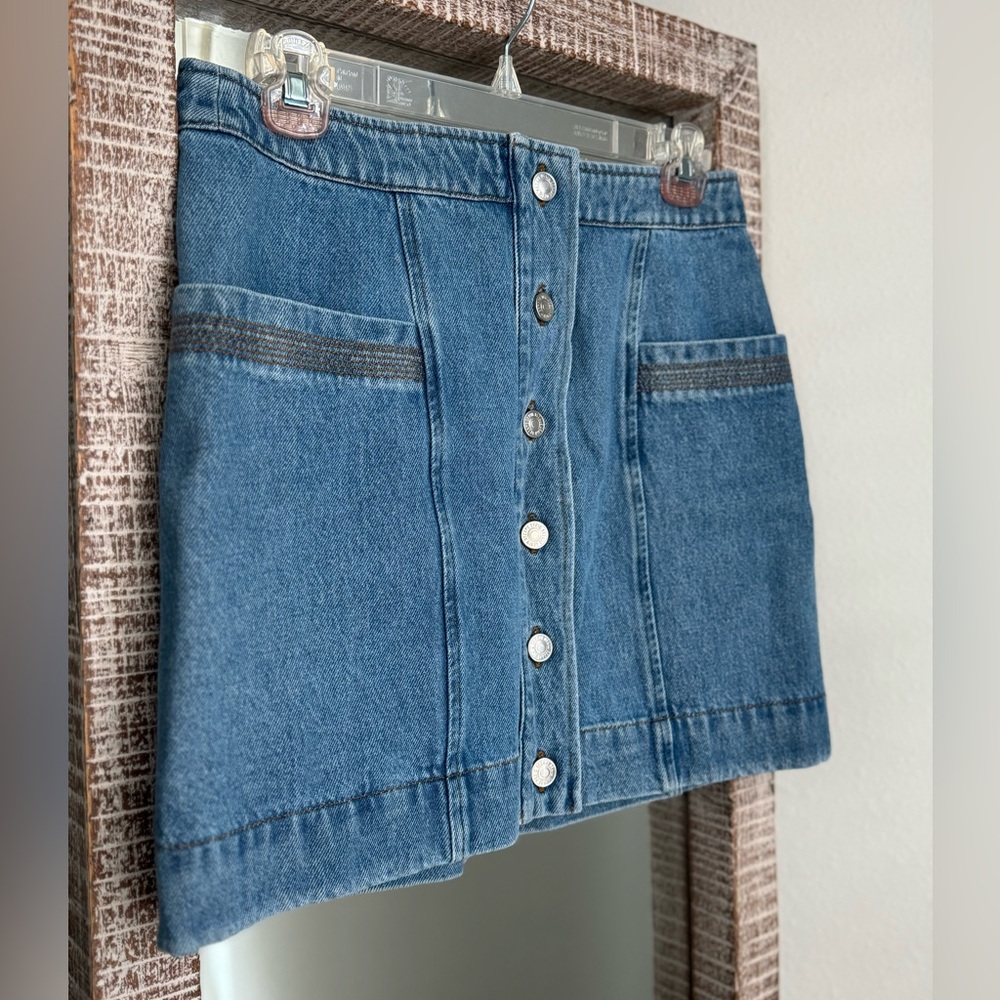 Sezane Jelena Skirt in Light Blue - Picture 2 of 9
